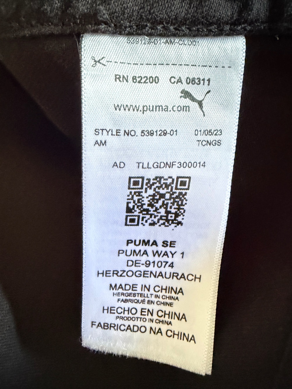 Puma Black Zip-Up Cropped Jacket - Picture 7 of 7